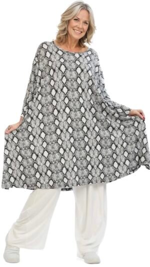 wiskozowa tunika akh exclusive we wzory