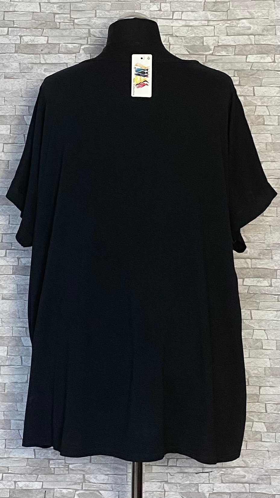 bawełniano lniana bluzka z cyrkoniami bawełniano lniana bluzka z cyrkoniami