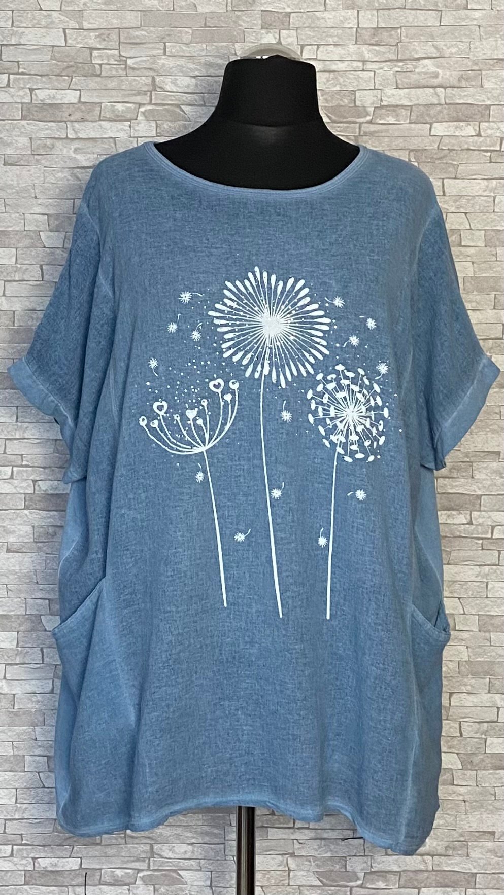 bawełniano lniana bluzka z cyrkoniami bawełniano lniana bluzka z cyrkoniami