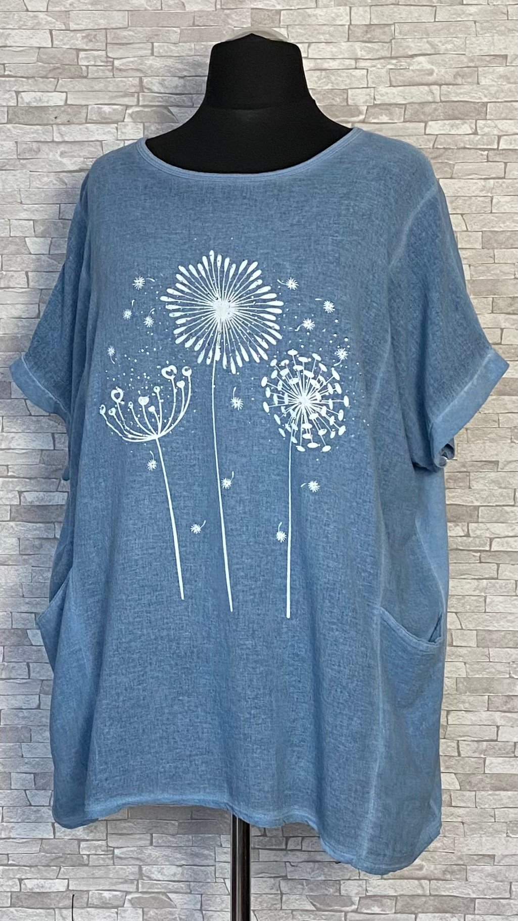 bawełniano lniana bluzka z cyrkoniami bawełniano lniana bluzka z cyrkoniami