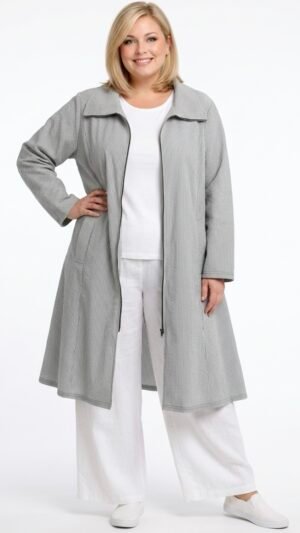 długa bluzka/ koszula / letni blezer akh exclusive w cienkie paski