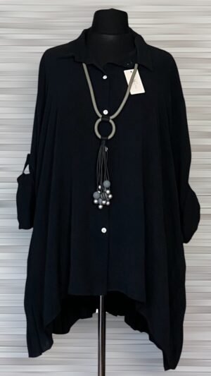 rozpinana bluzka z plisowanym tyłem