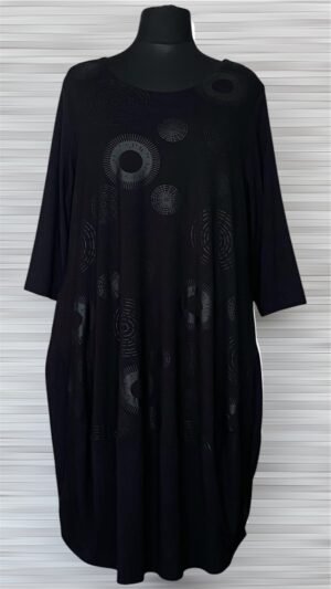 sukienka new jersey fashion z kieszeniami