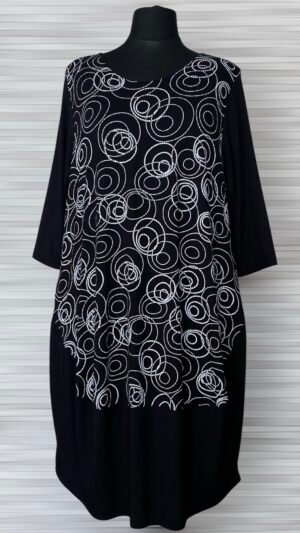 sukienka new jersey fashion z kieszeniami