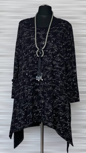 tunika new jersey fashion z motywem napisów