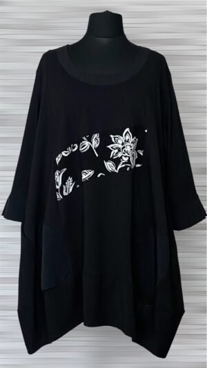 tunika vincenzo allocca z kwiatową wstawką