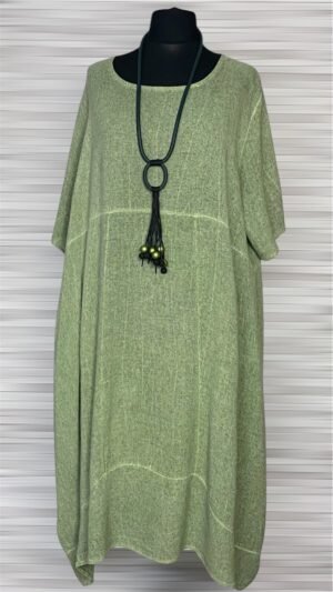 Home wiskozowo lniana sukienka moonshine mode z kieszeniami