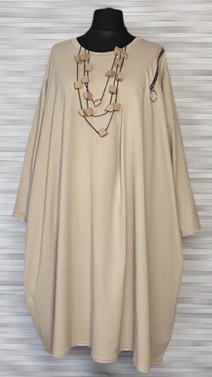 Home bawełniana sukienka z kieszeniami