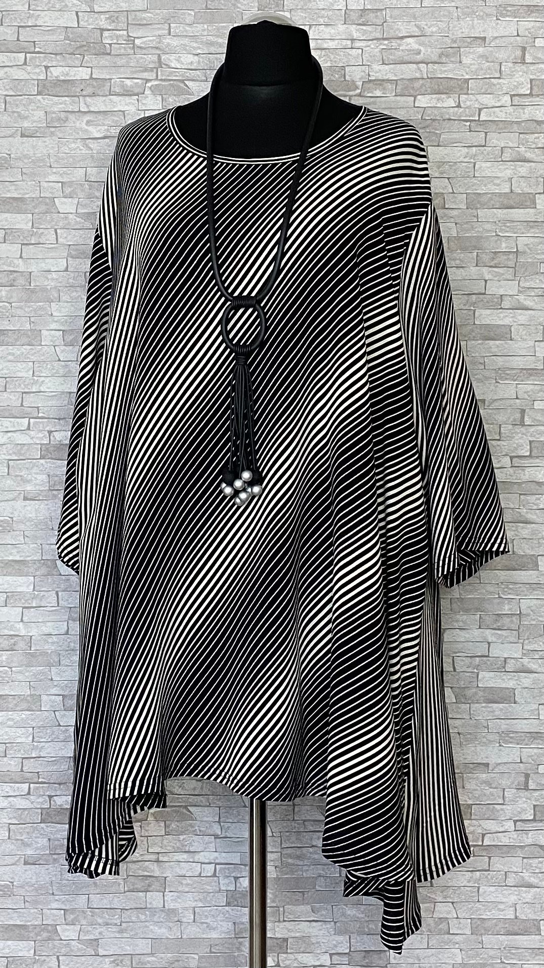 wiskozowa tunika akh exclusive w paski wiskozowa tunika akh exclusive w paski