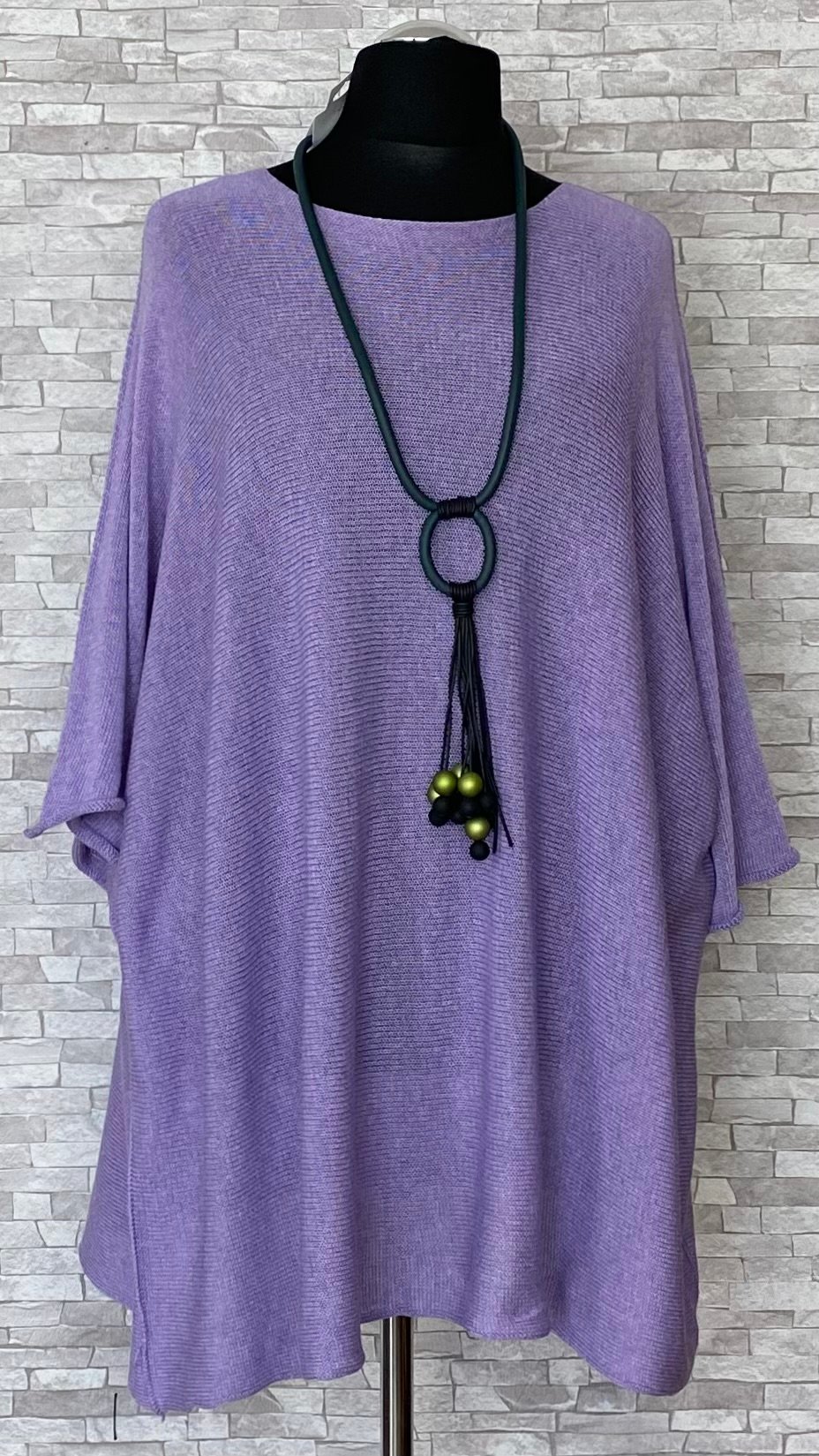 dzianinowy sweter z rękawami długości 3/4 dzianinowy sweter z rękawami długości 3/4