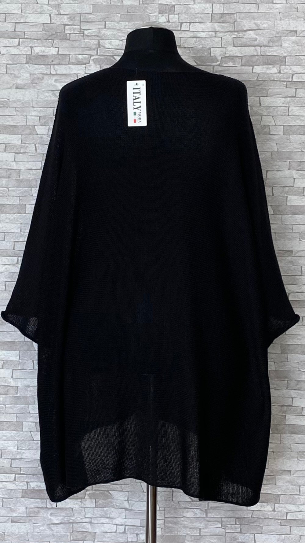 dzianinowy sweter z rękawami długości 3/4 dzianinowy sweter z rękawami długości 3/4