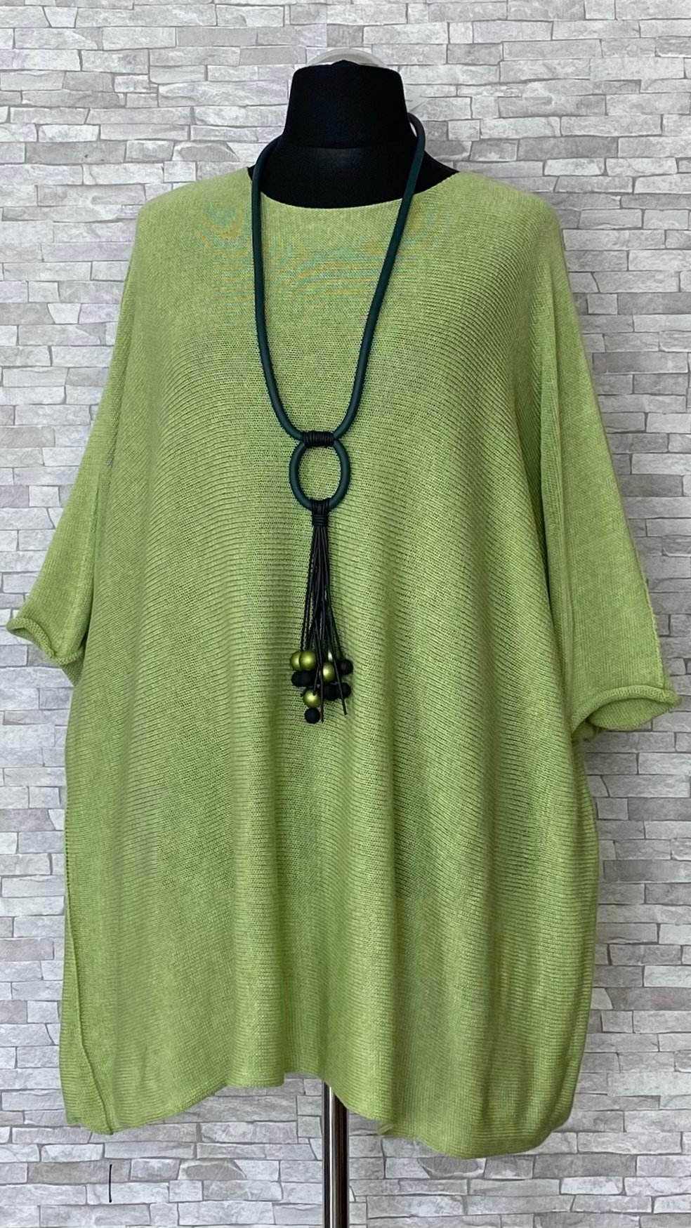 dzianinowy sweter z rękawami długości 3/4 dzianinowy sweter z rękawami długości 3/4