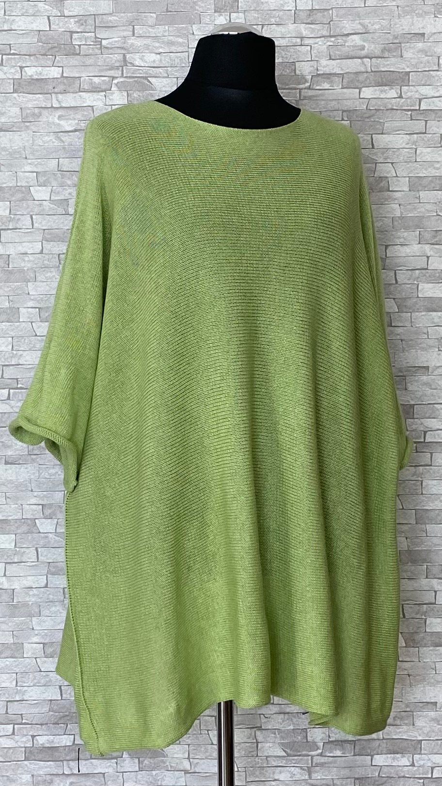 dzianinowy sweter z rękawami długości 3/4 dzianinowy sweter z rękawami długości 3/4