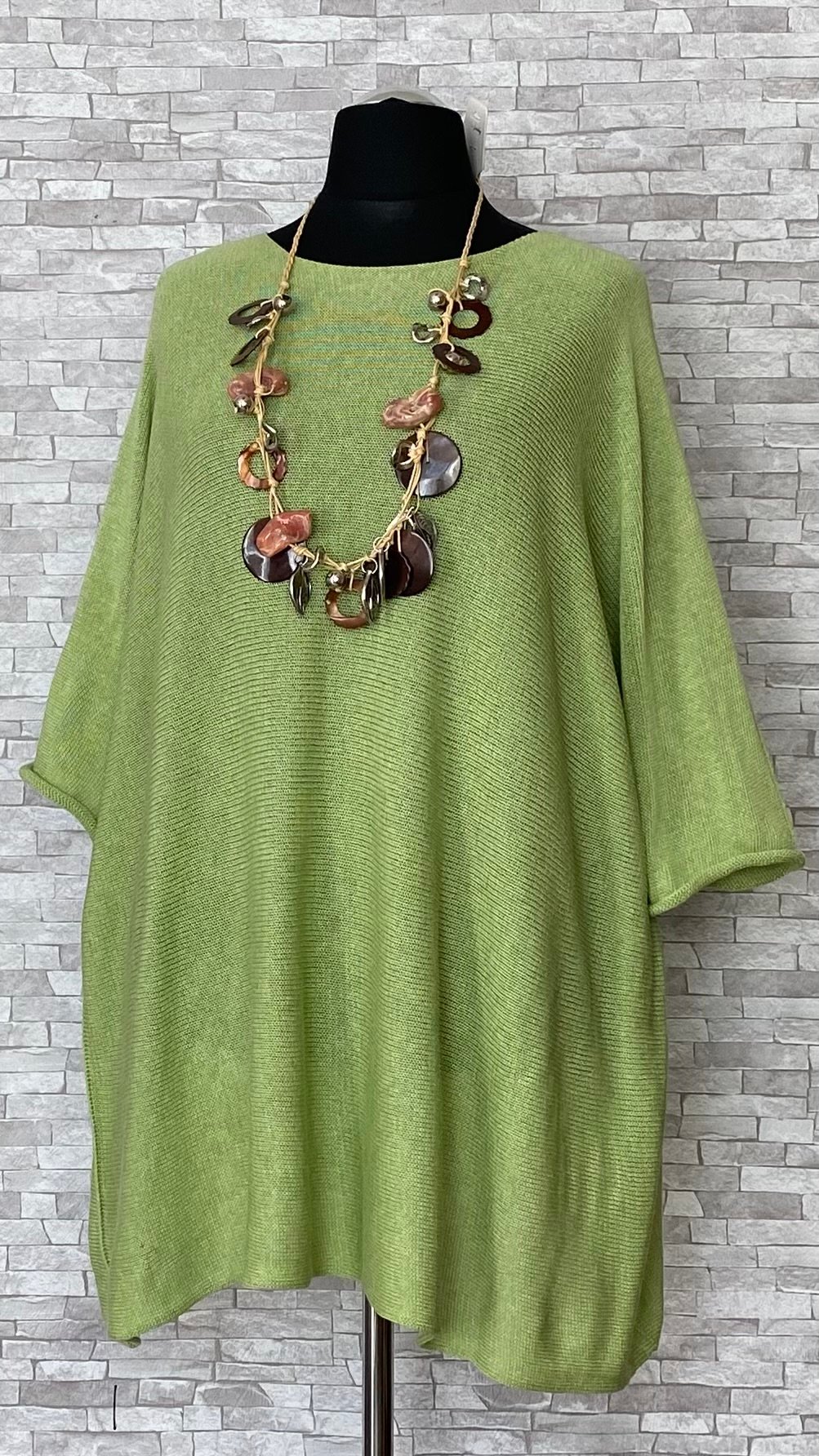 dzianinowy sweter z rękawami długości 3/4 dzianinowy sweter z rękawami długości 3/4