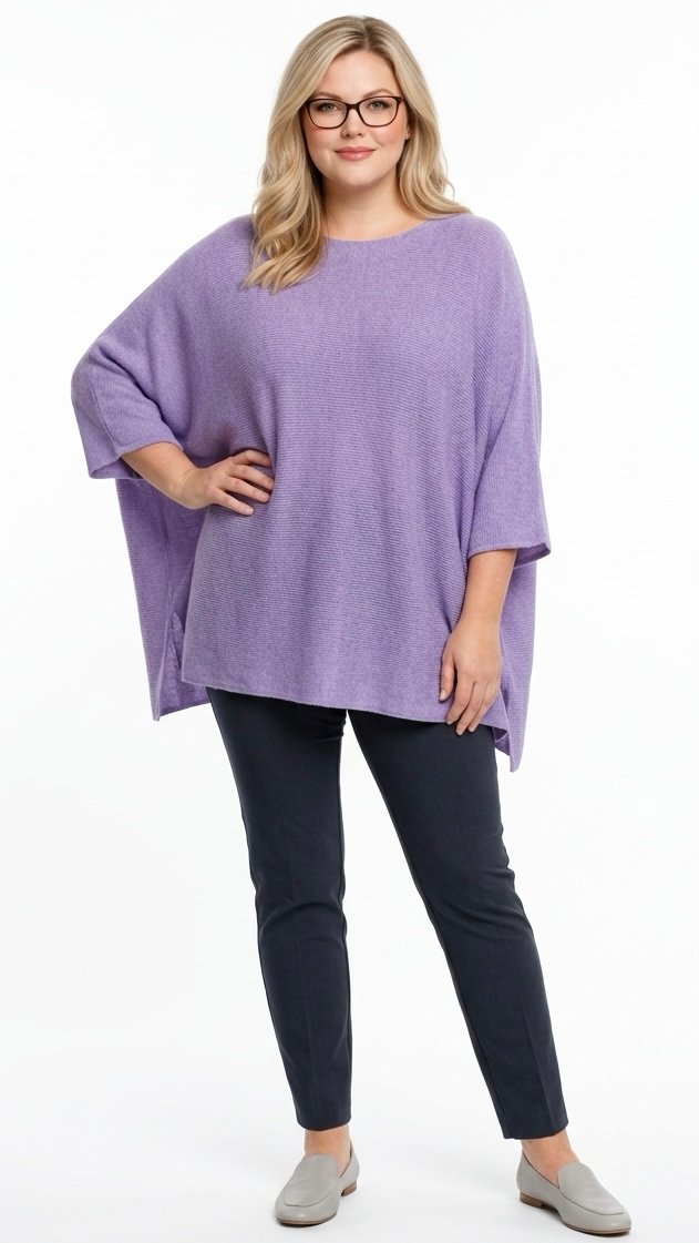 dzianinowy sweter z rękawami długości 3/4 dzianinowy sweter z rękawami długości 3/4