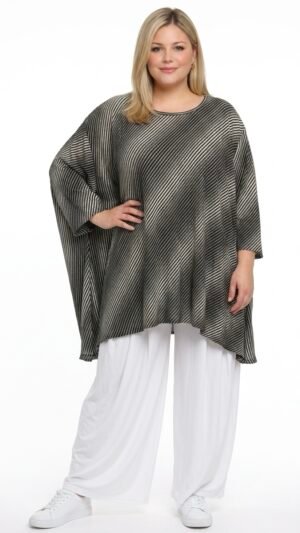 Home wiskozowa tunika akh exclusive w paski