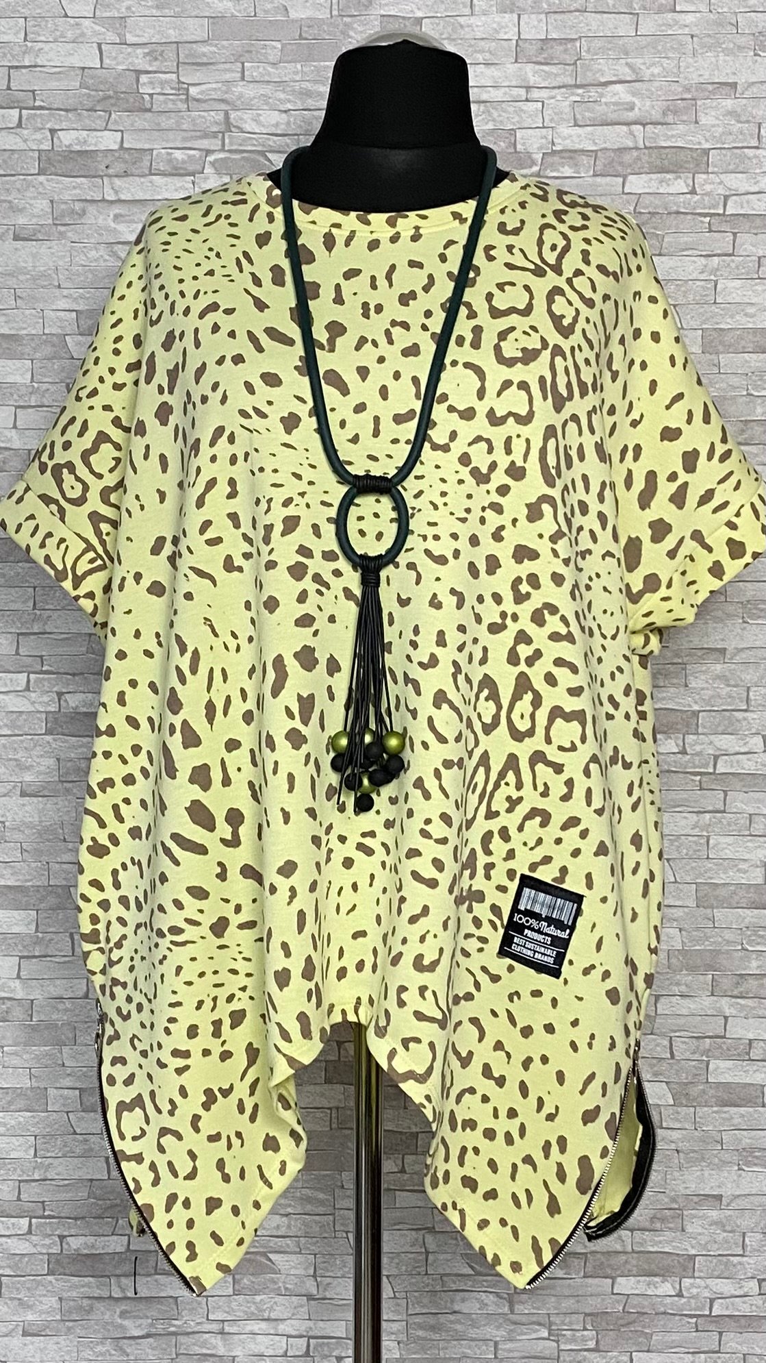 asymetryczna bluzka w panterkę asymetryczna bluzka w panterkę