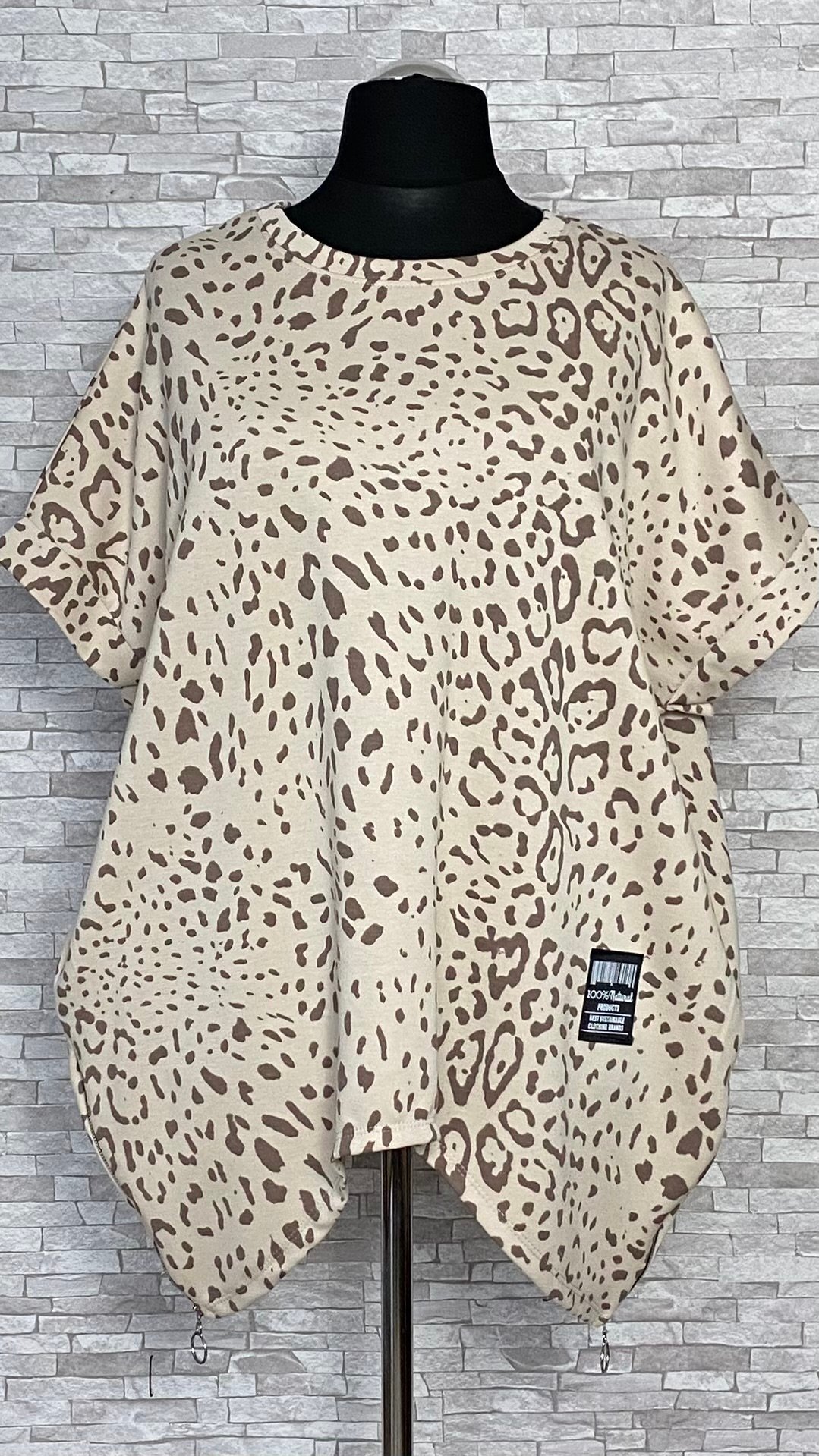 asymetryczna bluzka w panterkę asymetryczna bluzka w panterkę