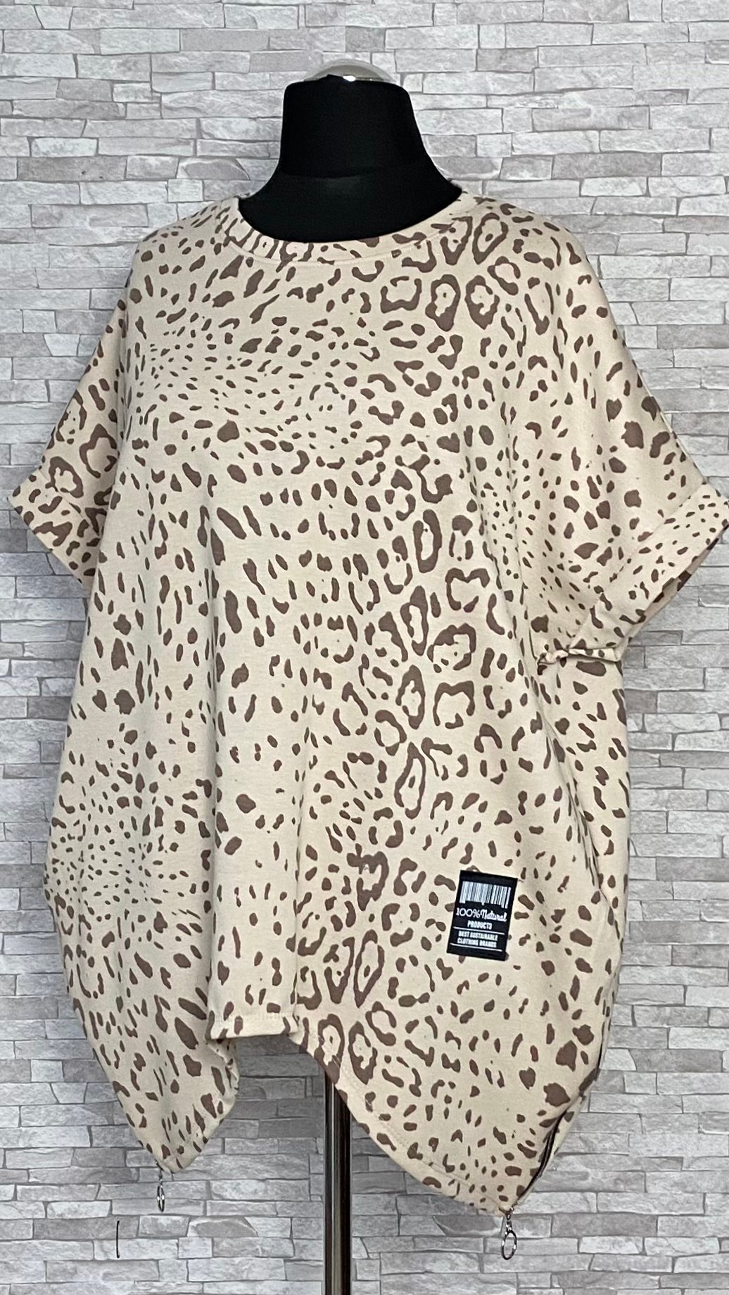 asymetryczna bluzka w panterkę asymetryczna bluzka w panterkę