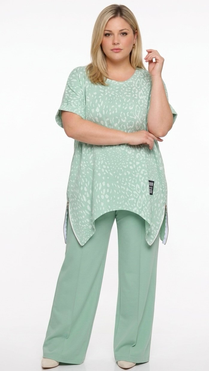 asymetryczna bluzka w panterkę asymetryczna bluzka w panterkę