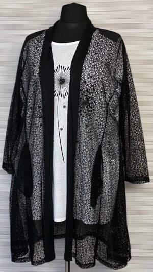 ażurowy blezer / narzutka marki new jersey fashion z kieszeniami