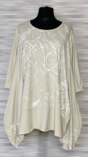 Home bawełniana tunika moonshine mode z szerszym dołem