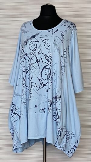 Home bawełniana tunika moonshine mode z szerszym dołem