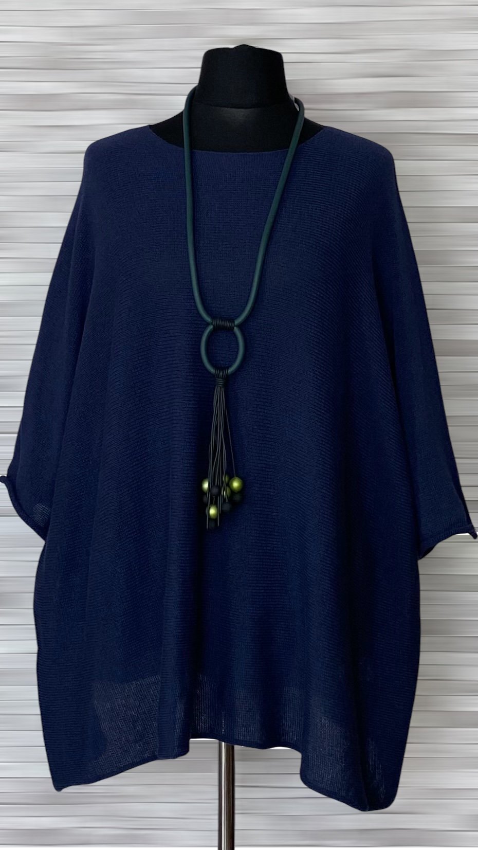 dzianinowy sweter z rękawami długości 3/4 dzianinowy sweter z rękawami długości 3/4